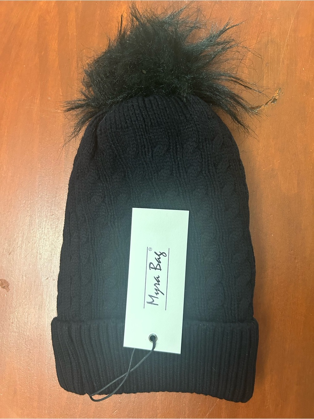 Myra Bag Women’s Black Pom Pom Beanie